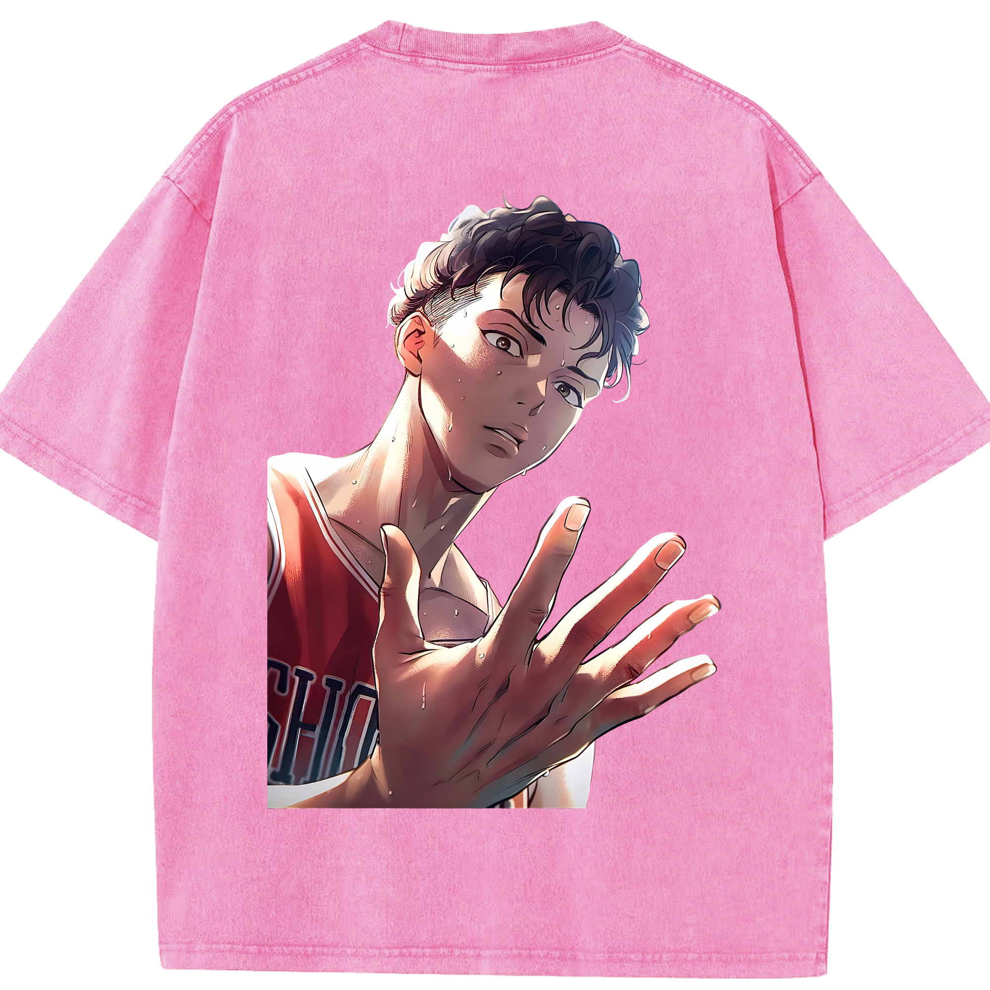 （画像用） SLAM DUNK／スラムダンク 綿100% ヴィンテージ風 半袖Tシャツ（背面プリント）